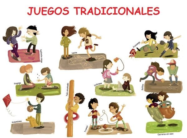 Láminas Para Colorear Juegos Tradicionales Dibujos Para Colorear